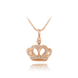2017 ROXI Crown Pendant Necklace Rose Gold Color Fashion Women Crystal Wedding choker necklace Jewelry for Lady Gifts bijoux