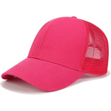 2018 Glitter Ponytail Baseball Cap Women Snapback Dad Hat Mesh Trucker Caps Messy Bun Summer Hat Female Adjustable Hip Hop Hats
