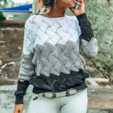 2019 Autumn Hollow Out O Neck Pullovers Women's Sweater Plus Size 3XL Criss Cross Knitted Sweater Women Rainbow Female Jumper