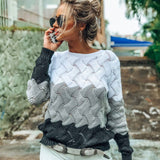 2019 Autumn Hollow Out O Neck Pullovers Women's Sweater Plus Size 3XL Criss Cross Knitted Sweater Women Rainbow Female Jumper