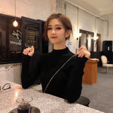 2019 Autumn Winter Women Knitted Turtleneck Sweater Casual Soft Polo-neck Jumper Fashion Slim Femme Elasticity Pullovers