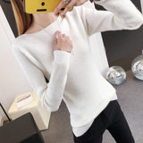 2019 DRL winter pull femme hiver Christmas sweater Hot Women Horizontal Neck Off Shoulder Women Sweaters and Pullovers