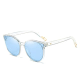 2019 Fashion Colour Luxury Flat Top Cat Eye Women Sunglasses Elegant oculos de sol men Twin Beam oversized Sun glasses  UV400