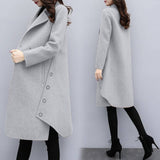 2019 New Autumn Winter Coat Women Wool Blend Cardigan Jacket Coat Oversize Fashion Long Coat Outwear Wool Female Coat Clothing