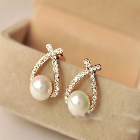 2019 New Fashion Female Elegant Cute Pearl Stud Earrings for Women Korea Earrings For Women Gift Jewelry Accessories hot sale