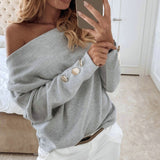 2019 Off Shoulder Women Sweater Winter Warm Female Jumper Christmas Sweaters Solid Solor Knitted Pullover Top Femme