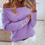 2019 Off Shoulder Women Sweater Winter Warm Female Jumper Christmas Sweaters Solid Solor Knitted Pullover Top Femme