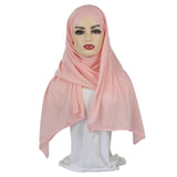 2019 Women Plain Soft Cotton Jersey Scarf Head Hijab Wrap Instant Shawls foulard femme muslim Hijabs Ready To Wear Headscarf