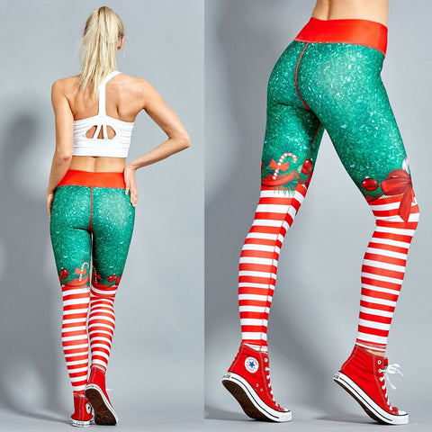 2019 hot women Leggings trendy style women's trousers Christmas digital printing fitness sports yo-ga leggings women ninth pants