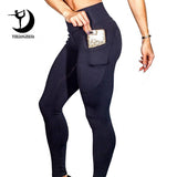 2019 women brand new sports leggings for fitness, High Waist outdoor legging with pocket, Tummy Control sports pants