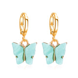 2020 New Fashion Women Butterfly Drop Earrings Animal Sweet Colorful Acrylic Earrings Statement Girls Party Jewelry kolczyki