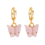 2020 New Fashion Women Butterfly Drop Earrings Animal Sweet Colorful Acrylic Earrings Statement Girls Party Jewelry kolczyki