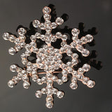 2020 New Lady Fashion Brooch Sparkling Crystal Rhinestones Large Snowflake Brooch Pins Jewelry Brooches Women Gift Broche 7g