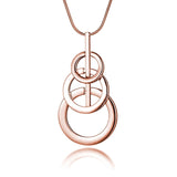 3 Circles Pendant Necklace Mix Colour Long Sweater Chain Maxi Necklaces Jewelry For Women Gifts Pendants Statement Joyeria Kolye