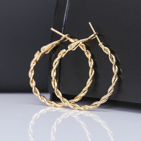 3UM 2019 gold earrings for women fashion large hollow circle earrings ball party nightclub gift girlfriend pledge earrings