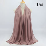 90*180 Trendy women muslim jersey hijab scarf foulard femme size plus hijabs Islamic shawls soild Modal headscarf for women