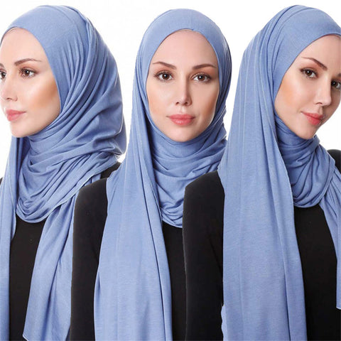 90*180 muslim jersey hijab scarf for women femme musulman hijabs Islamic shawls soild color Modal headscarf for women