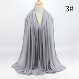 90*180 muslim jersey hijab scarf for women foulard femme hijabs Islamic shawls soild Modal headscarf for women
