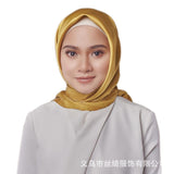 90*90 Fashion muslim scarf women Malaysia Muslim headscarf in solid colour muslim head scarf  Plain Hijabs Inner Hijabs