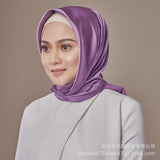 90*90 Fashion muslim scarf women Malaysia Muslim headscarf in solid colour muslim head scarf  Plain Hijabs Inner Hijabs