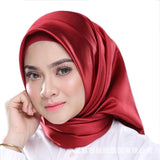 90*90 Fashion muslim scarf women Malaysia Muslim headscarf in solid colour muslim head scarf  Plain Hijabs Inner Hijabs