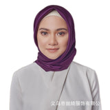 90*90 Fashion muslim scarf women Malaysia Muslim headscarf in solid colour muslim head scarf  Plain Hijabs Inner Hijabs