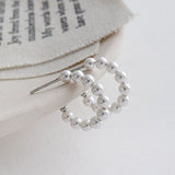 925 Sterling Silver Earrings For Women Freshwater Pearl Earing Pendientes De Perlas De Agua Dulce Y Plata Fine Jewelry