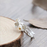 925 Sterling Silver Korean New Popular Fashion Jewelry Daisy Flower Adjustable Female Opening Ring    SR122