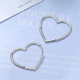 925 Sterling Silver Piercing Elegant Heart Charm Stud Earring For Women Earrings Wedding  Jewelry pendientes eh1302