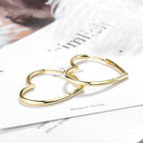 925 Sterling Silver Piercing Elegant Heart Charm Stud Earring For Women Earrings Wedding  Jewelry pendientes eh1302