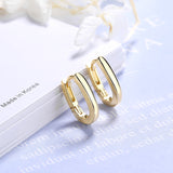 925 Sterling Silver Piercing Geometric Charm Stud Earring For Women Earrings Wedding  Jewelry pendientes eh1239