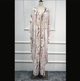 Abaya Dubai Kaftan Islam Long Batwing Floral Cardigan Muslim Hijab Dress Abayas For Women Jilbab Caftan Turkish Islamic Clothing
