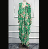 Abaya Dubai Kaftan Islam Long Batwing Floral Cardigan Muslim Hijab Dress Abayas For Women Jilbab Caftan Turkish Islamic Clothing