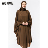 Aonve Hijab Abaya Women Islamic Body Head Covering Kaftan Muslim Eid Festival Prayer Clothing Femme Formal Robe Musulmane Caftan