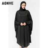 Aonve Hijab Abaya Women Islamic Body Head Covering Kaftan Muslim Eid Festival Prayer Clothing Femme Formal Robe Musulmane Caftan