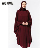 Aonve Hijab Abaya Women Islamic Body Head Covering Kaftan Muslim Eid Festival Prayer Clothing Femme Formal Robe Musulmane Caftan