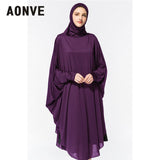 Aonve Hijab Abaya Women Islamic Body Head Covering Kaftan Muslim Eid Festival Prayer Clothing Femme Formal Robe Musulmane Caftan