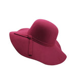 Autumn Winter Summer Fashion Fedoras Vintage Pure Women's Beach Sun Hat Female Waves large Brim Sunbonnet Fedoras lady Sun Hat