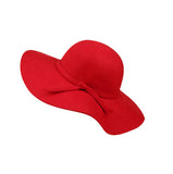 Autumn Winter Summer Fashion Fedoras Vintage Pure Women's Beach Sun Hat Female Waves large Brim Sunbonnet Fedoras lady Sun Hat
