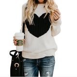 Autumn Winter Women Sweaters Pullovers Long Sleeve Sweater Slim Heart Knitted Jumpers Sueter Mujer