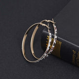 BLIJERY 2019 New Fashion Circles Hoop Earring For Women Steampunk Jewelry Vintage Gold Silver Color Statement Earrings Brincos