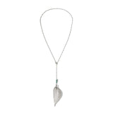 BRAVEKISS 2 Color Tassel Retro Leaf Wedding Back Necklace Love Pendant Fashion Jewelry Accessories for Women Chains BPN1335