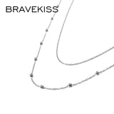 BRAVEKISS Layered Retro Simple Tassel Metal Bead Necklace Back Chain Wedding Neck Pendant for Sexy Women Fashion Jewerly BPN1340