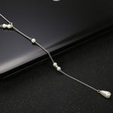 BRAVEKISS Retro Tassel Pearl Back Chain Wedding Love Necklace Fashion Jewelry Accessories for Women Pendant Necklace BPN1334