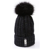 Brand Winter knitted Beanies Hats Women Thick Warm Beanie Skullies Hat Female knit Letter Bonnet Beanie Caps Outdoor Riding Sets