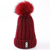 Brand Winter knitted Beanies Hats Women Thick Warm Beanie Skullies Hat Female knit Letter Bonnet Beanie Caps Outdoor Riding Sets