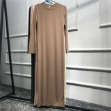 Casual Muslim Full Abaya Knitted Maxi Dress Cardigan Long Robe Gowns Tunic Middle East Ramadan Worship Service Islamic Clothing