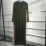 Casual Muslim Full Abaya Knitted Maxi Dress Cardigan Long Robe Gowns Tunic Middle East Ramadan Worship Service Islamic Clothing