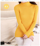 Casual Turtleneck Slim Knitted Sweater Pullover Women Autumn Winter Fashion Solid Pull Femme Jumpers Long Sleeve Sueter Mujer