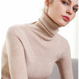 Casual Turtleneck Slim Knitted Sweater Pullover Women Autumn Winter Fashion Solid Pull Femme Jumpers Long Sleeve Sueter Mujer